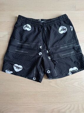 Carhartt WIP Slater Swim Trunks Heart Bandana Print Black NEW Mens S